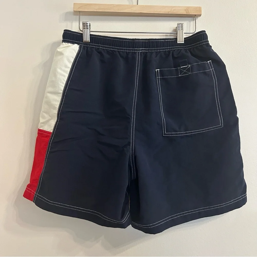 Vintage Tommy Hilfiger Men’s Small Board Shorts Drawstring Colorblock Logo Swim